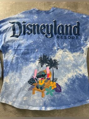 Disneyland Resort Disney Spirit Jersey Lilo & Stitch Tie Dye Palm Trees XXL 2xL